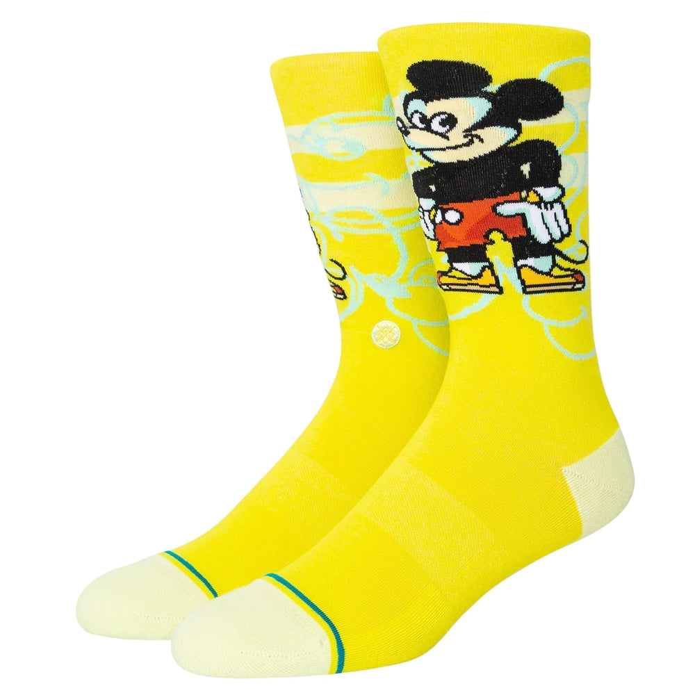 Chaussettes Stance x Disney 'Mickey Dillon Froelich' Crew - Lime