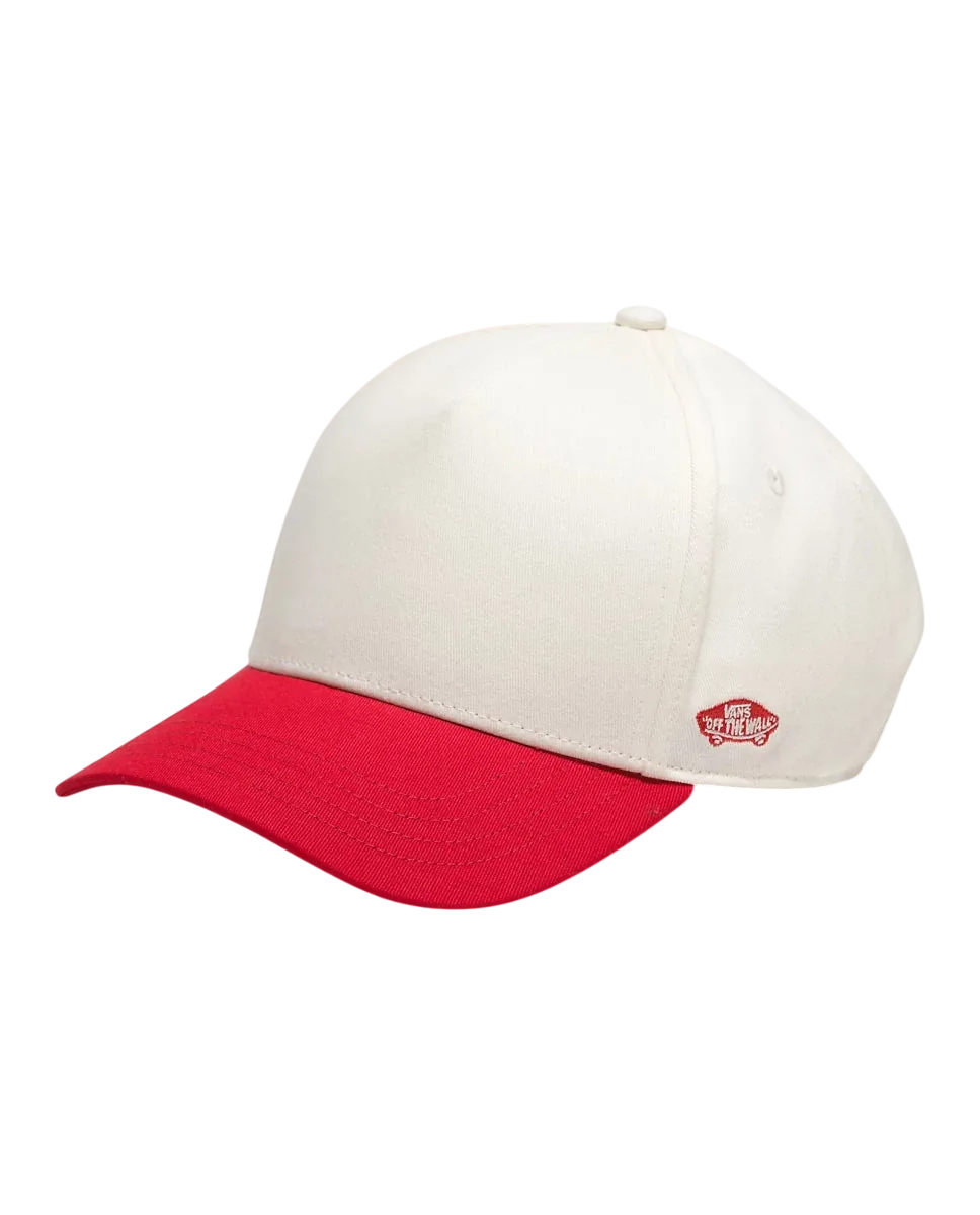 Vans 'Data System' Strapback Cap - Cream/Red
