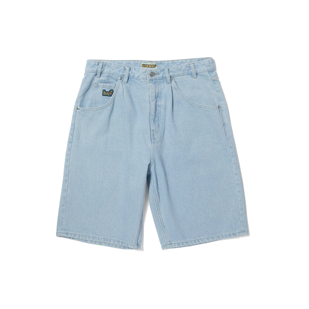 HUF 'Cromer' Baggy Jean Shorts - Light Blue