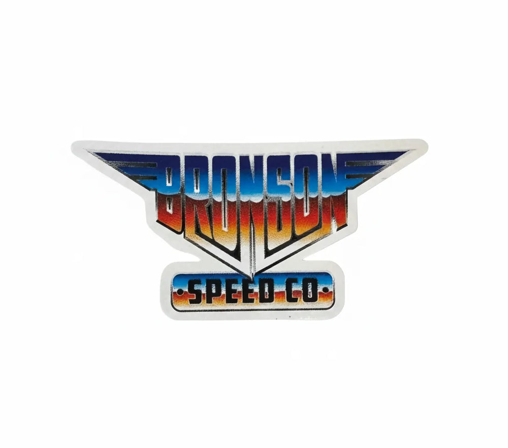 Autocollant 'Wings Logo' Bronson Speed Co. - Orange/Bleu