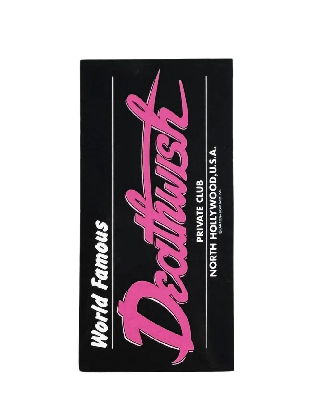 Autocollant Deathwish 'Private Club' - Rose