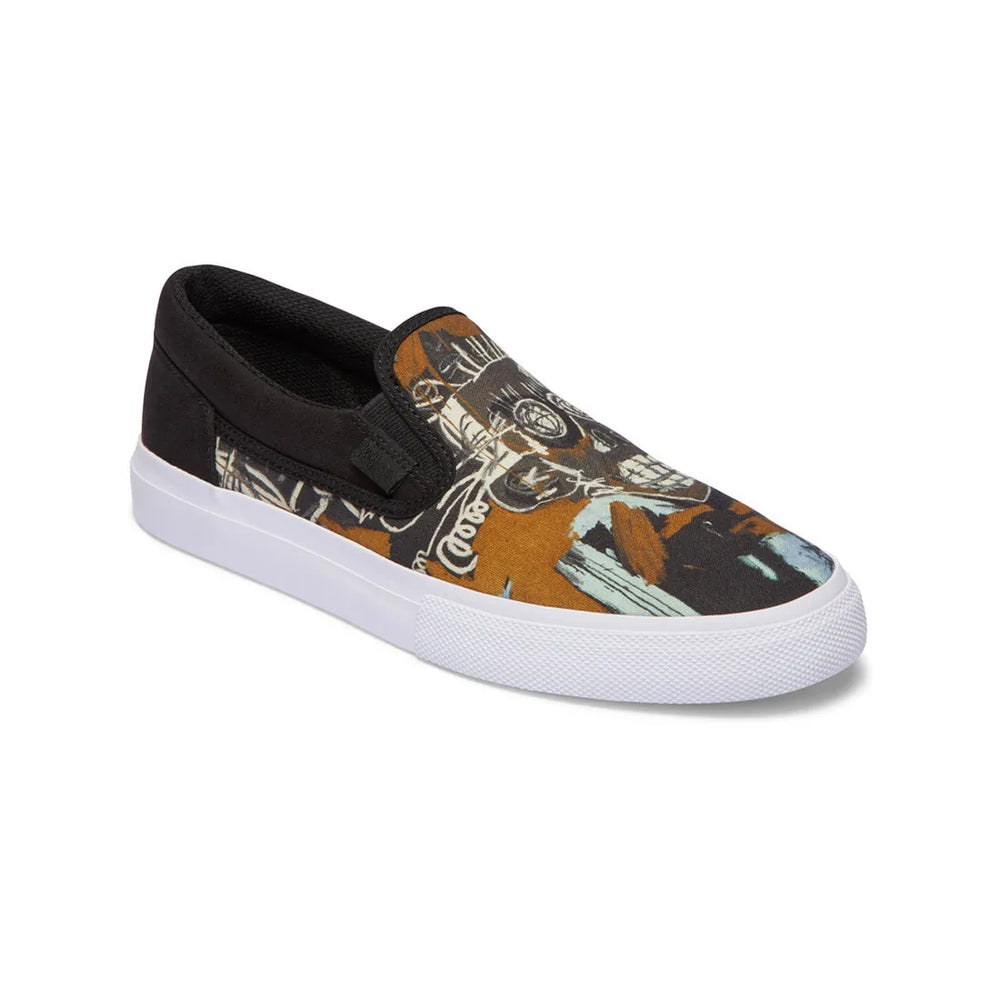 Chaussures DC Shoes x Jean-Michel Basquiat 'Manual Slip-On' - Noir/Graphique