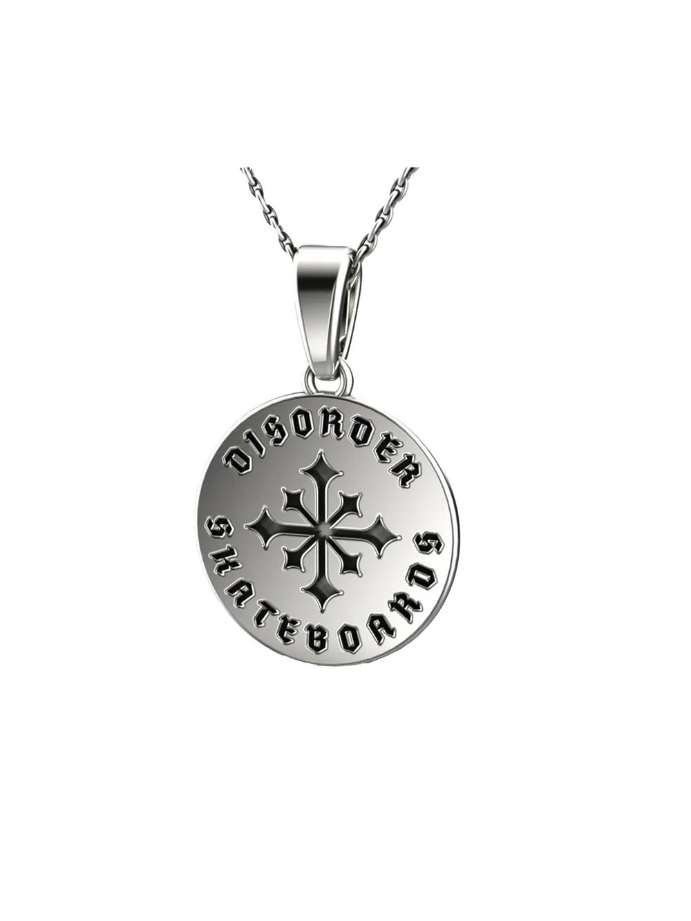 Collier 'OG Logo' Disorder Skateboards - Argent