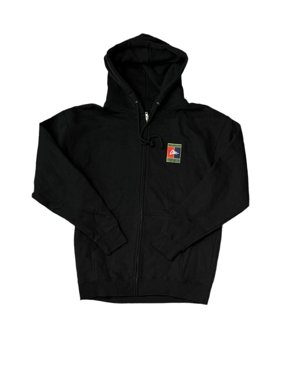 Chandail à Capuchon Zippé Clsc. 'Flag' - Noir