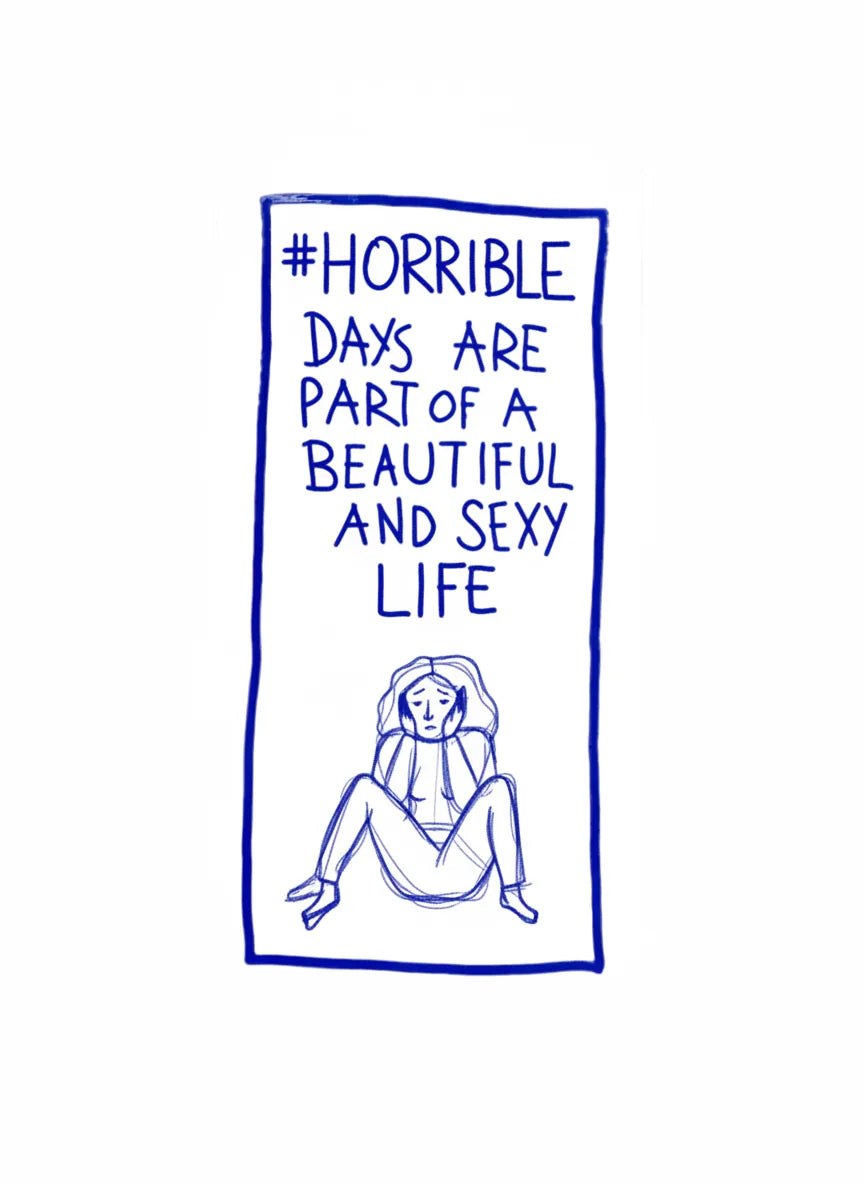 Autocollant Jours Horribles - Bleu
