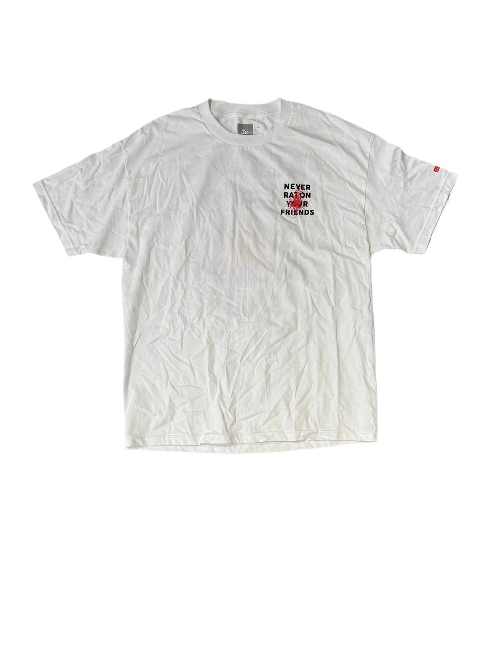 T-shirt "Never Rat" par Clsc. - Blanc