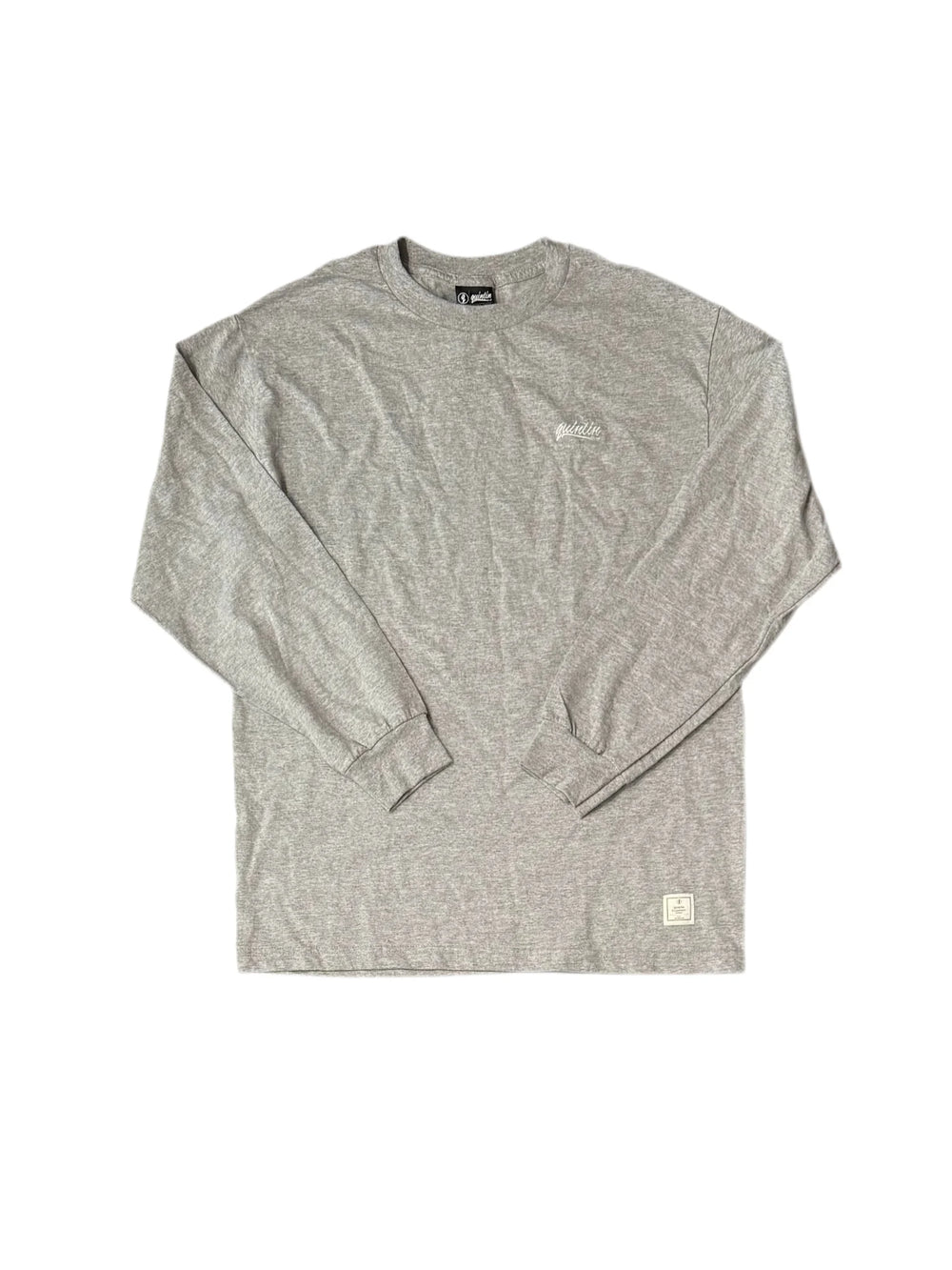 Quintin 'Embroidered Logo' L/S Tee - Grey