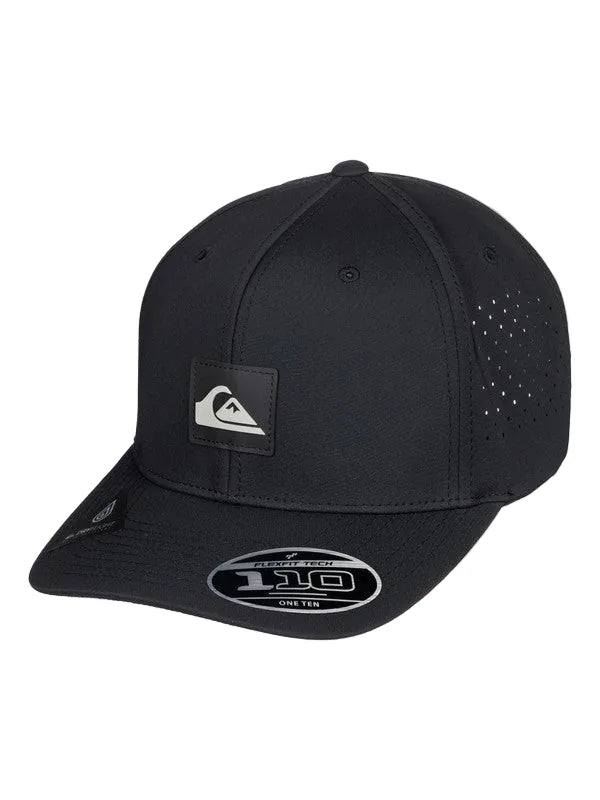 Casquette Quiksilver 'Adapted' 6 panneaux à velcro - Noir