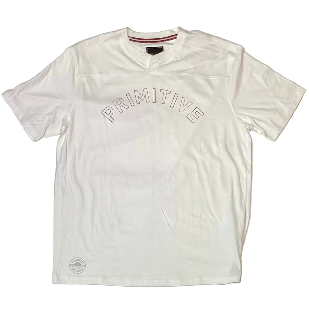 T-shirt « Henley Cut & Sew » Primitif - Blanc
