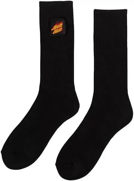 Santa Cruz Chaussettes 'Flamed Not A Dot' - Noir