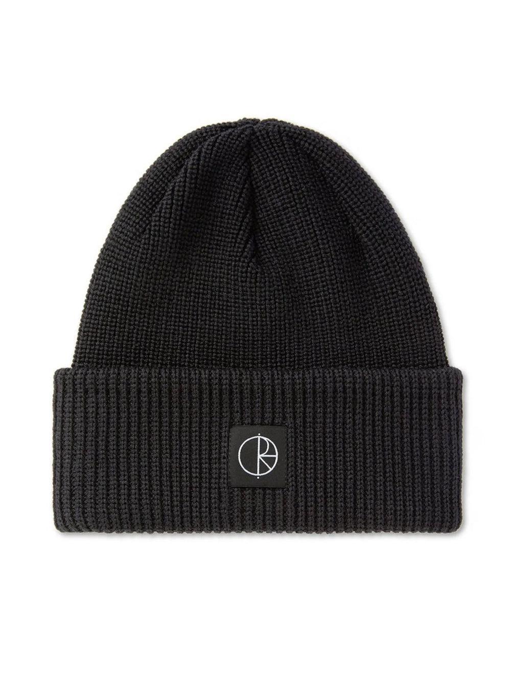 Bonnet Polar Skate Co. 'Double Fold' en Mérinos - Noir