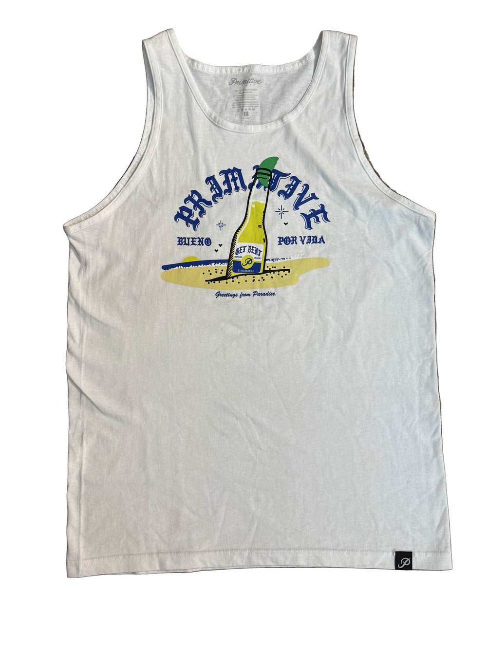 Primitive 'Bueno Por Vida' Tank Top - White