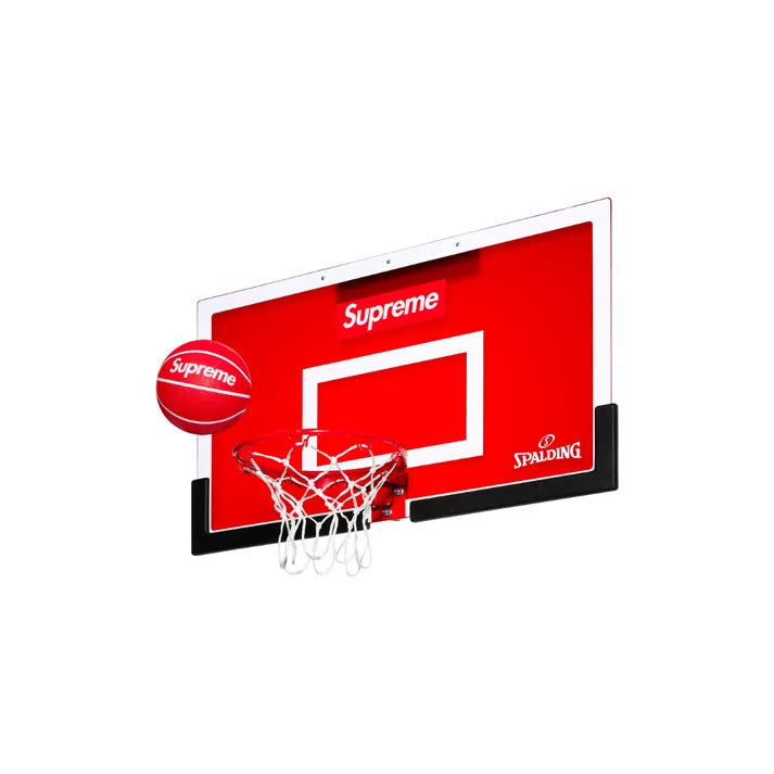 Panier de mini-basketball Supreme x Spalding - Rouge