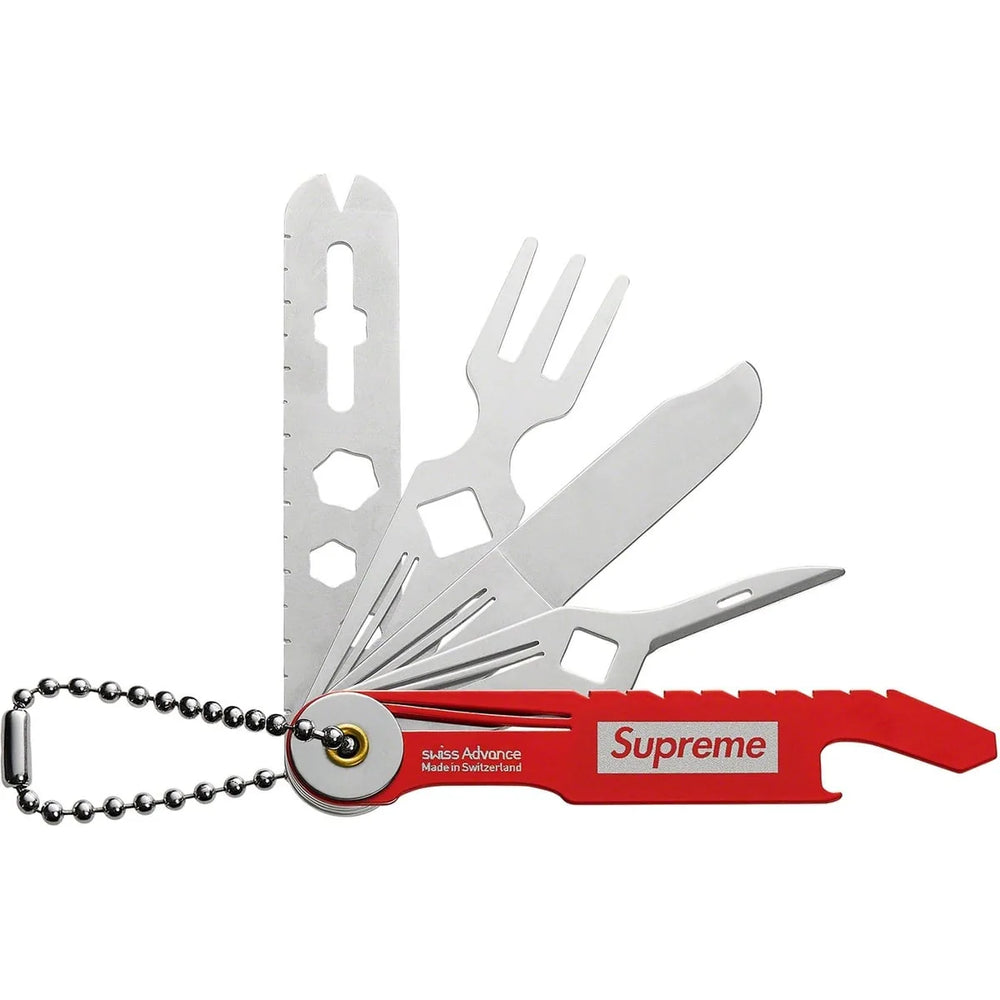 Couteau de poche Supreme x Swiss 'Advance Crono N5' - Rouge