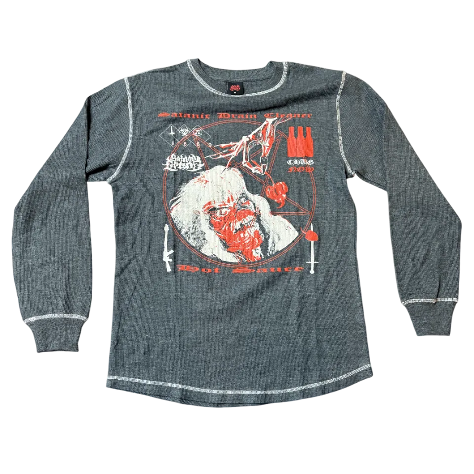 Satan’s Drano 'Tweaker Eddie' Thermique Manches Longues - Gris Foncé