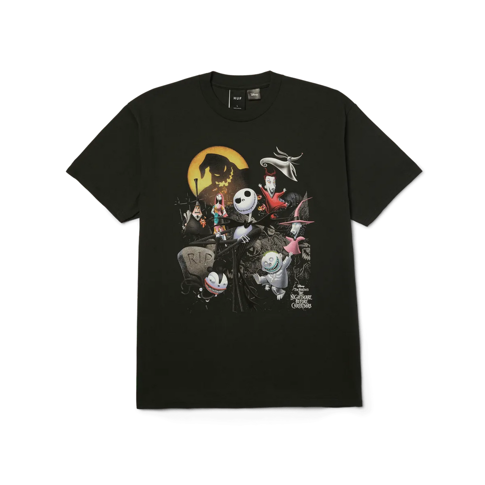 HUF x Nightmare Before Christmas 'Vintage' Tee - Vintage Black