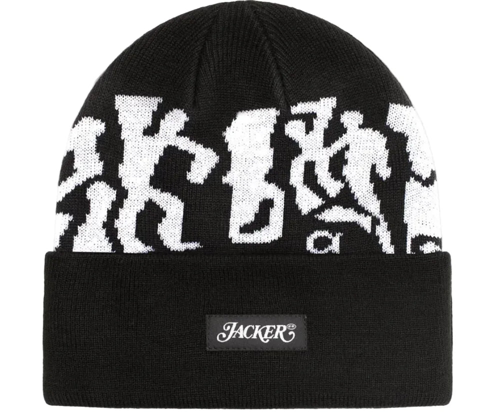 Jacker 'Mirror Maze' Beanie - Black