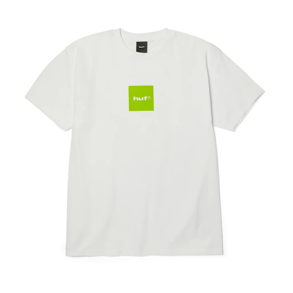 T-shirt HUF '89 Box Logo' - Blanc/Vert Lime