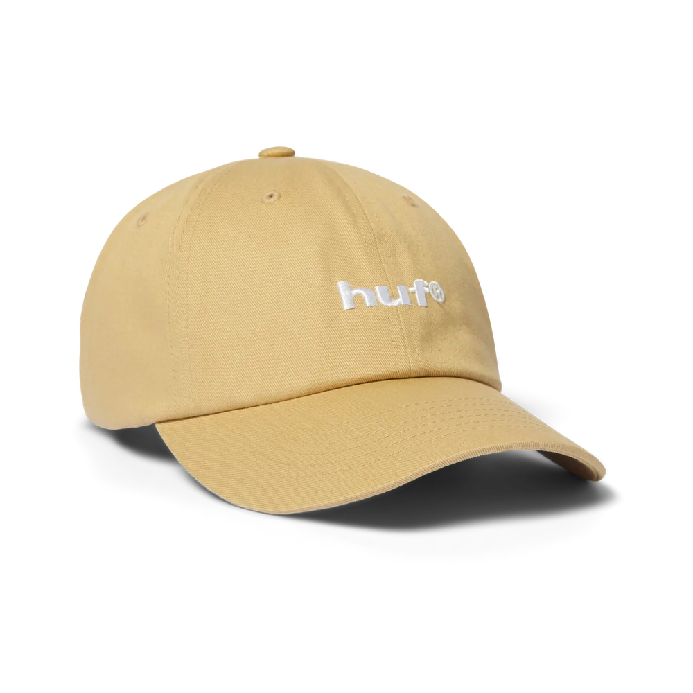 HUF '89 Embroidered' 6-Panel Strapback Cap - Khaki/White