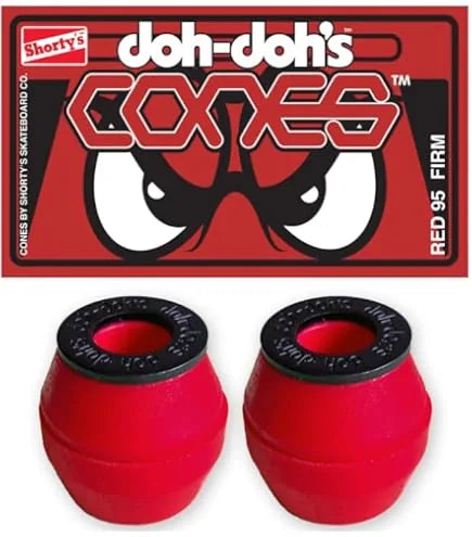 Shorty’s 'Cones' Hard Bushings - Red (95A)