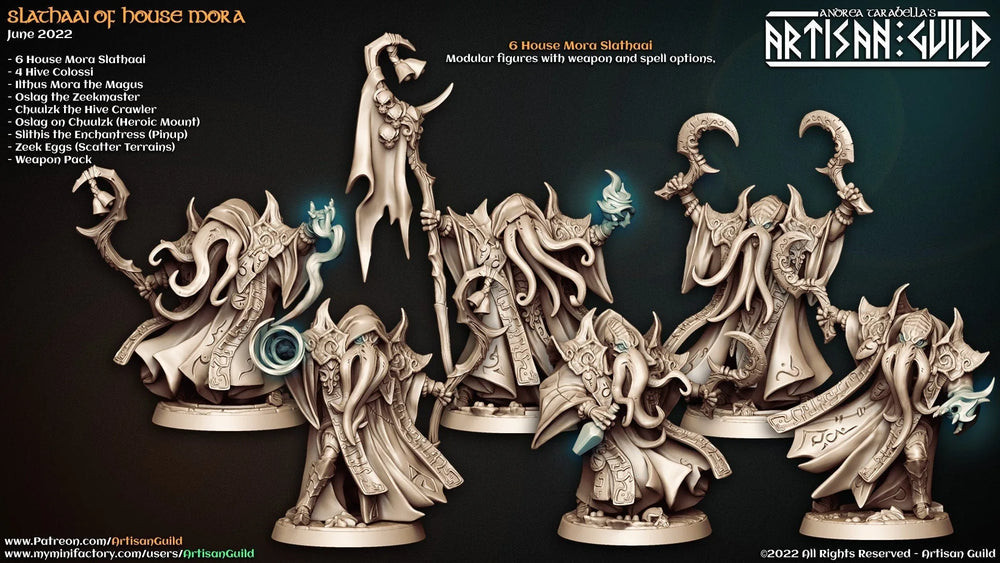 Maison Mora Slathaai - Artisan Guild | Illithid | Mind Flayer | Monstre | Fantaisie | Sorcier | Alchimiste | Guerrier | DnD | Pathfinder