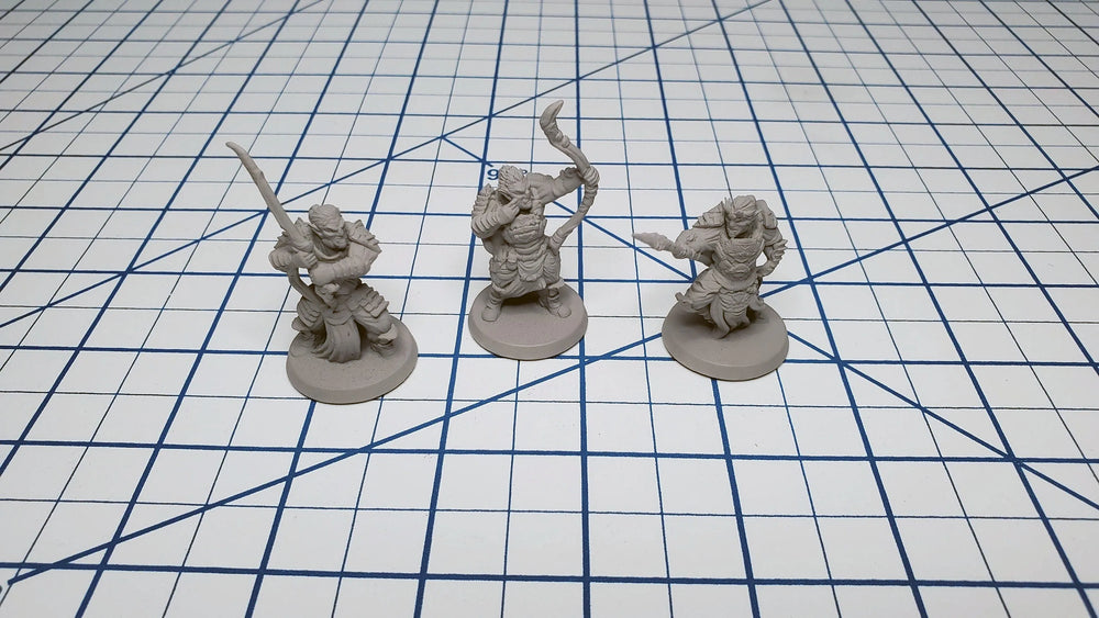 3 Orc Warrior Mini Pack - EC3D | DnD | Fighter | Bandit | Male | Female | 32mm | Pathfinder | commoner | TTRPG | Wargaming | Ranger
