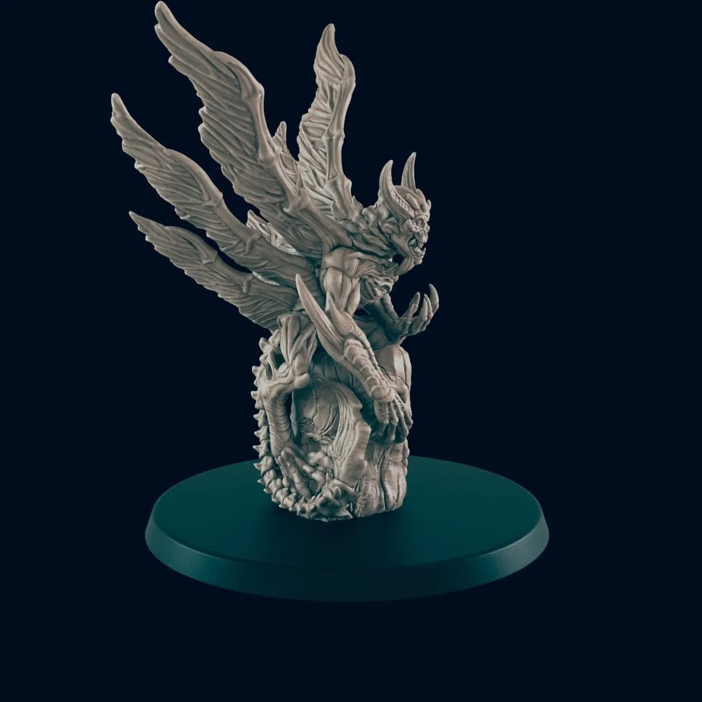 Miniature Diable d'Os DnD - EC3D | Fantôme | Monstre | Démon | Mort-vivant | 32mm | Pathfinder | Grande taille | Fantaisie | Jeux de guerre | Frostgrave | Boss