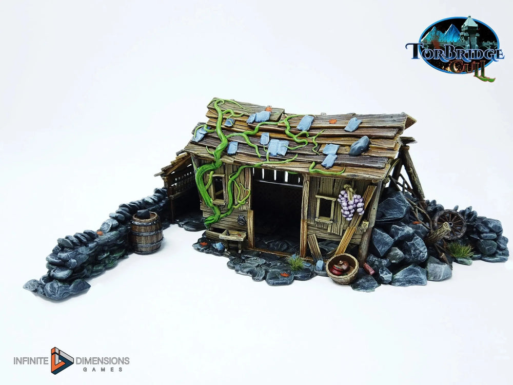 Mini-bâtiment d'entrepôt délabré - DnD, Jeux de guerre, Train miniature | Terrain | Ville | Village | Chaumière | Ferme | Pathfinder | Baraque