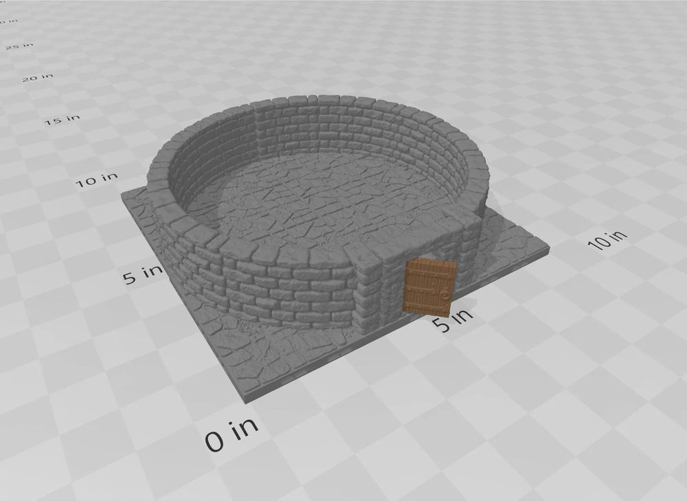 Tuiles de donjon magnétiques – Grande pièce ronde – Thème donjon | Terrain de jeu | Dungeons And Dragons, D&D, Pathfinder, Wargaming Dragonlock