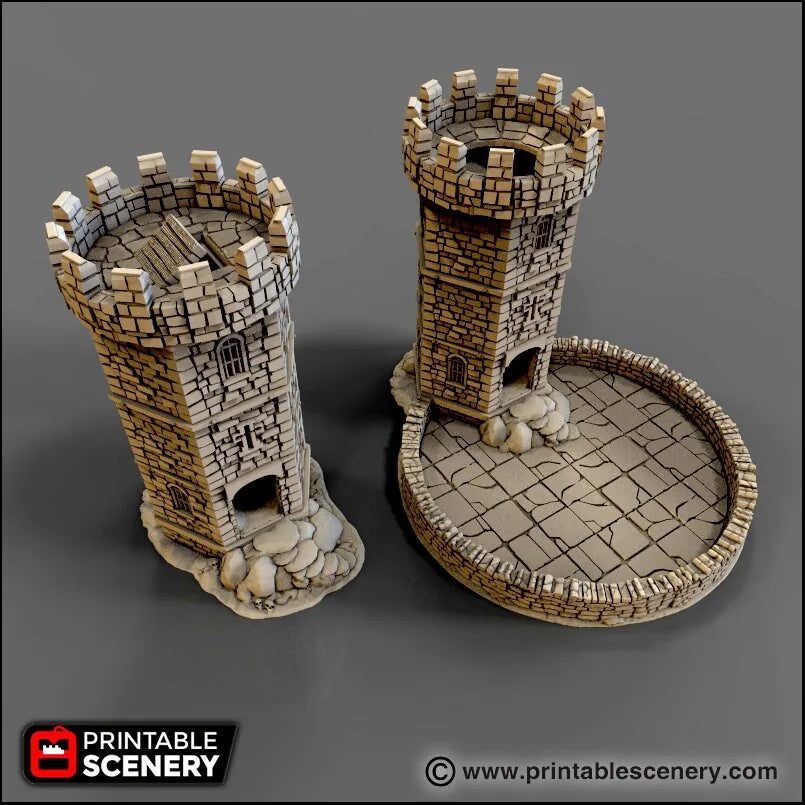 Tour à dés Winterdale - DnD, Pathfinder, 15mm, 28mm, 32mm, terrain de jeu de guerre, décor, D&D médiéval, accessoires