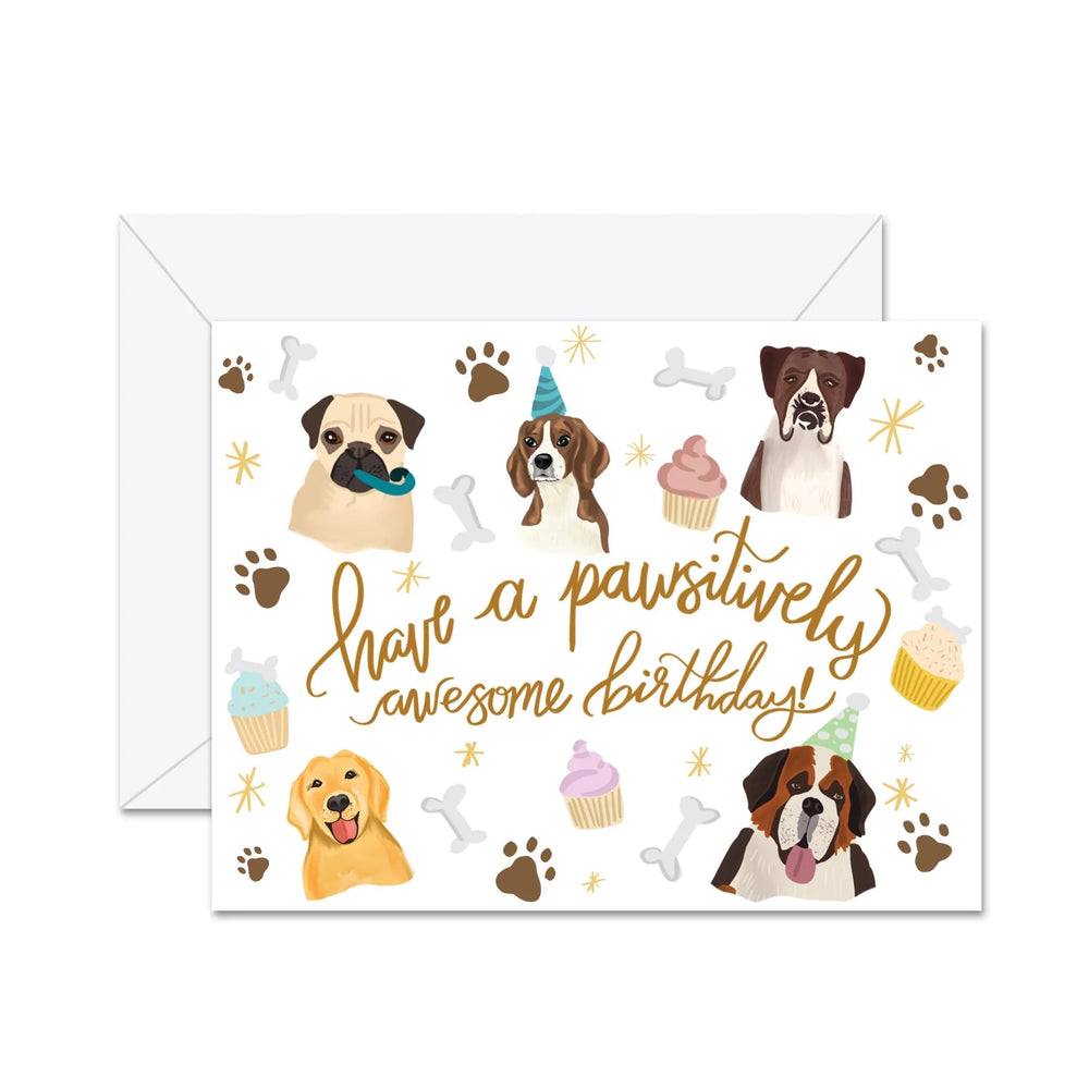 Joyeux Anniversaire à Pattes ! (Chien) - Carte de Vœux