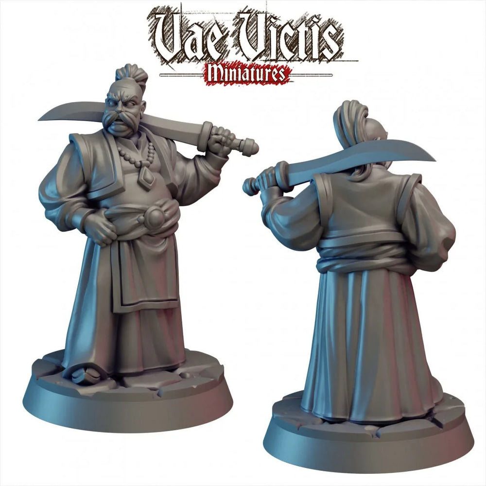 Eastern Merchant 28/32mm mini - Vae Victis | DnD | Villager | Shopkeeper | Innkeep| Pathfinder | TTRPG | Male | Fighter |