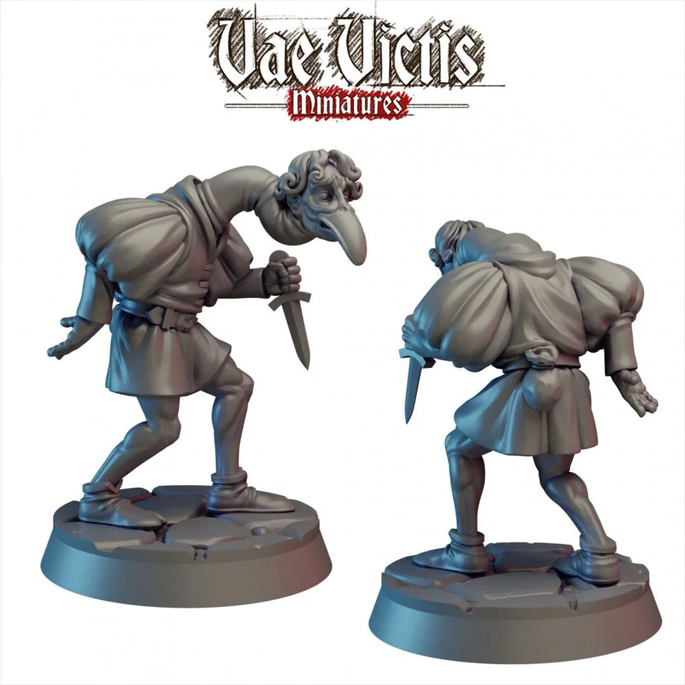 Miniature Homme-Oiseau Maudit 28/32mm - Vae Victis | DnD | Villageois | Voleur | Humain | Pathfinder | TTRPG | Sinistre | Frostgrave | Monstre