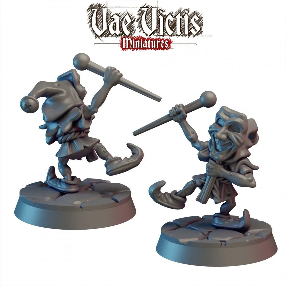 Gobelin Farceur Mini - Vae Victis, DnD | Sombre | Gobelin | Acteur | Bouffon 28mm | Pathfinder | Fantaisie | Jeux de guerre | Masque | Sinistre | Jeu de plateau | TTRPG