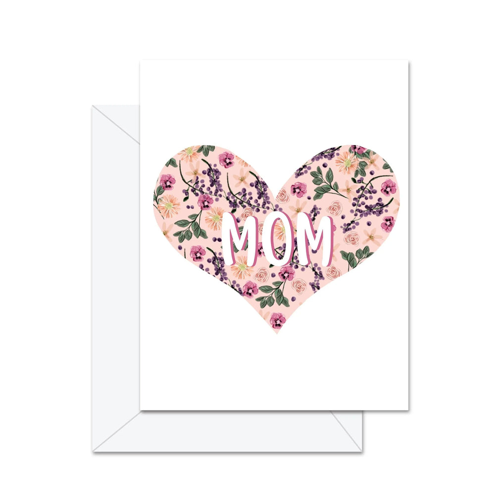 Maman (Cœur Floral) - Carte de Vœux