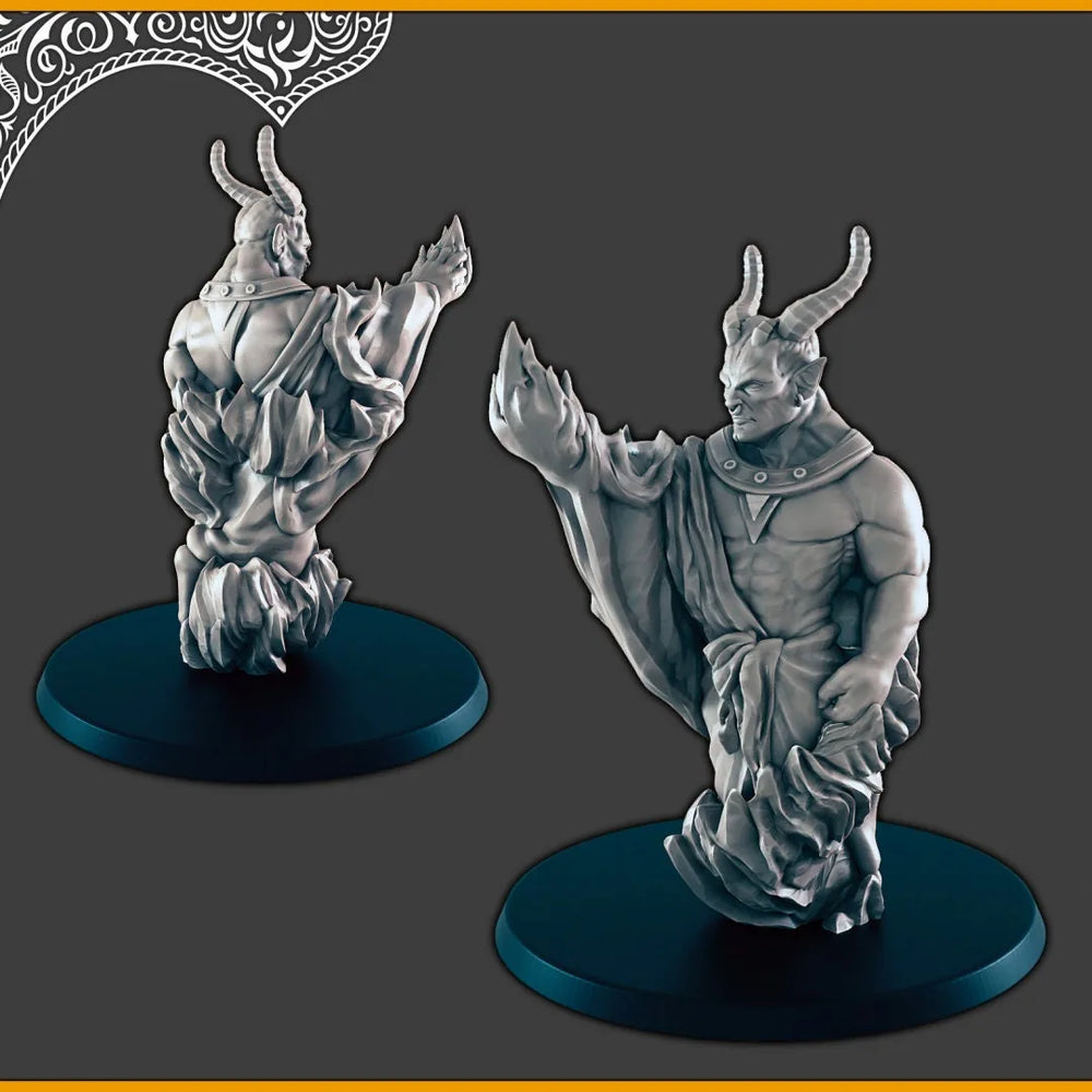 Efreeti - DND mini, EC3D Scorching Sands, Desert Miniatures | Elemental | Fire | Oasis | Arabian | Dunes | Genie | Djinn | Dao