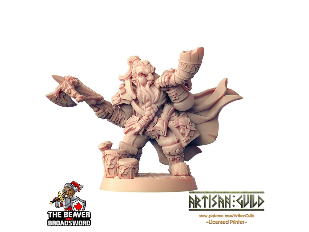 dwarven bard dnd mini - Artisan Guild | Fighter | Barbarian | Dwarf | Skald | Paladin | Pathfinder | TTRPG, Wargaming | Horn, Male, Mountain