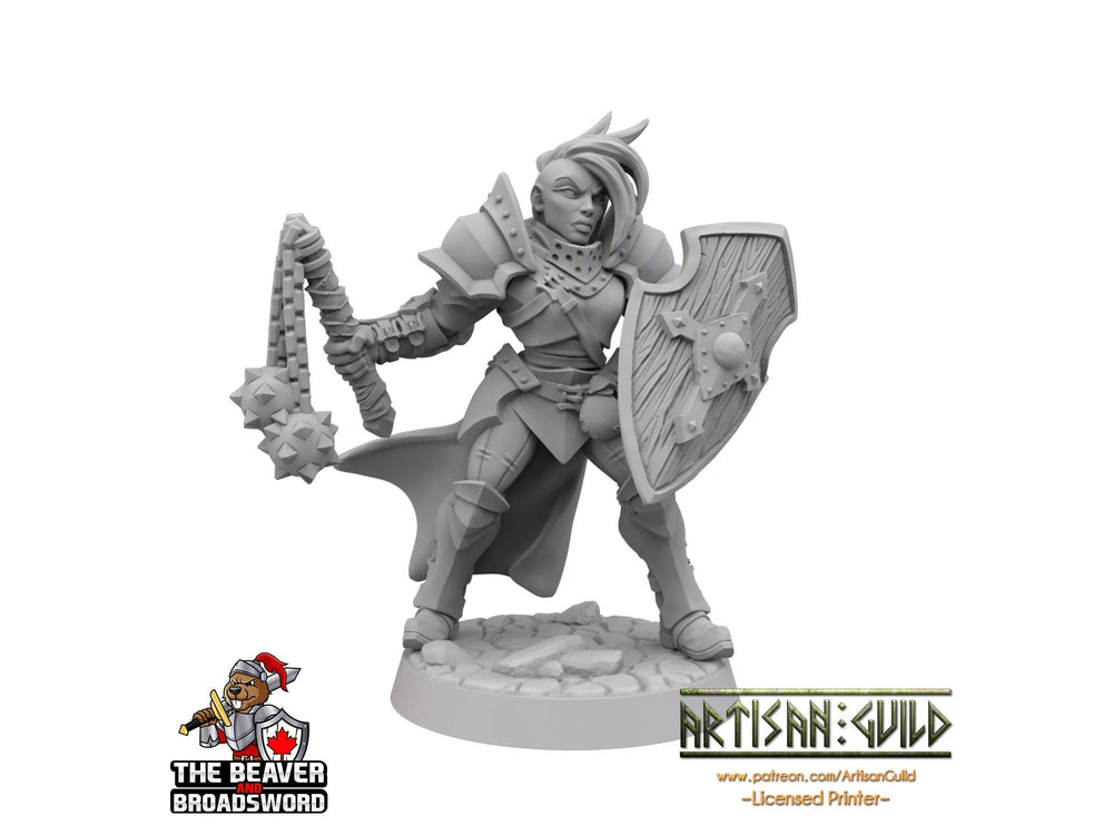 Figurine de guerrière humaine pour Donjons et Dragons - Artisan Guild | Barbare | Chevalier | Prêtre | Paladin, Pathfinder, TTRPG, Jeux de guerre, Guerrière