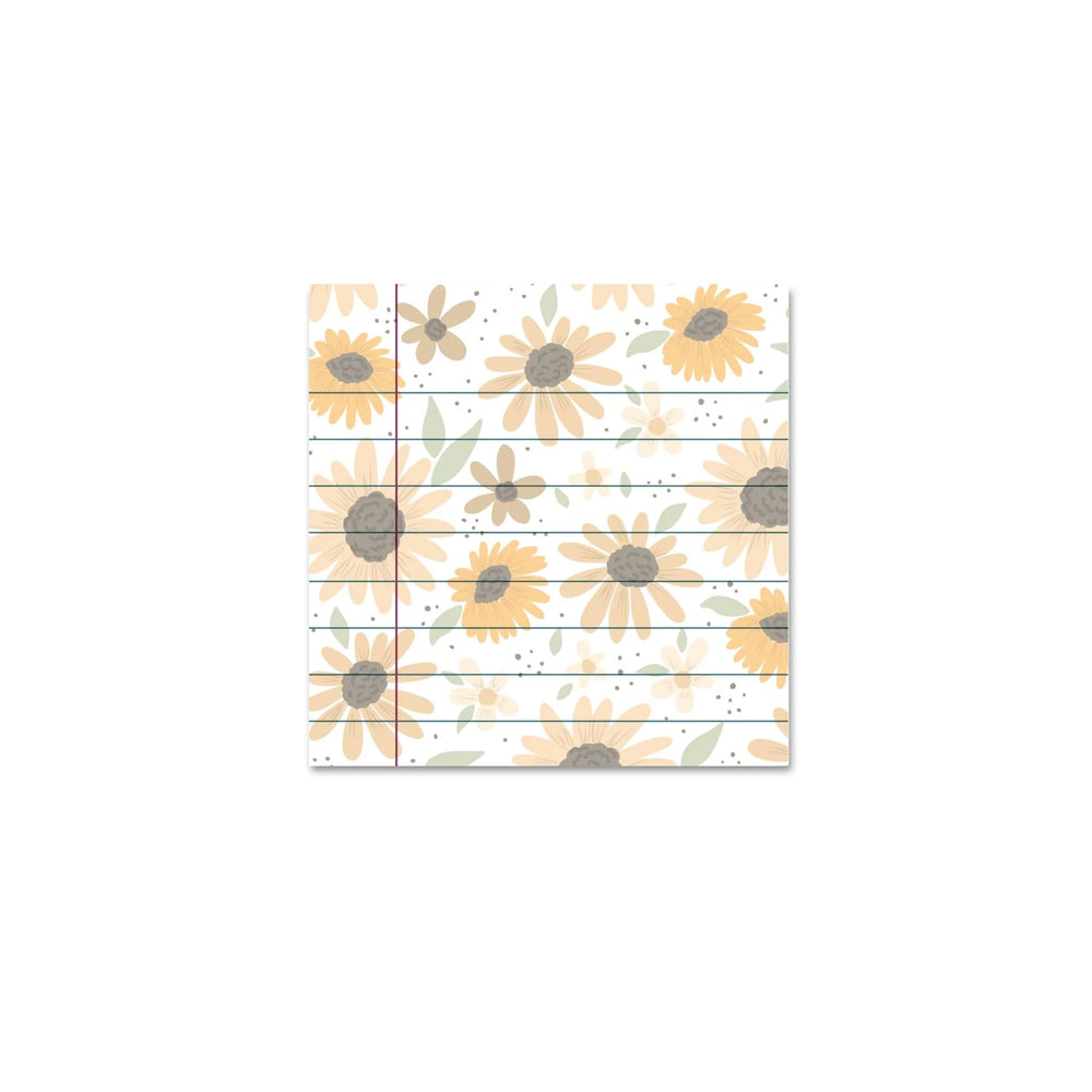 Sunflower Lined Sticky Notes