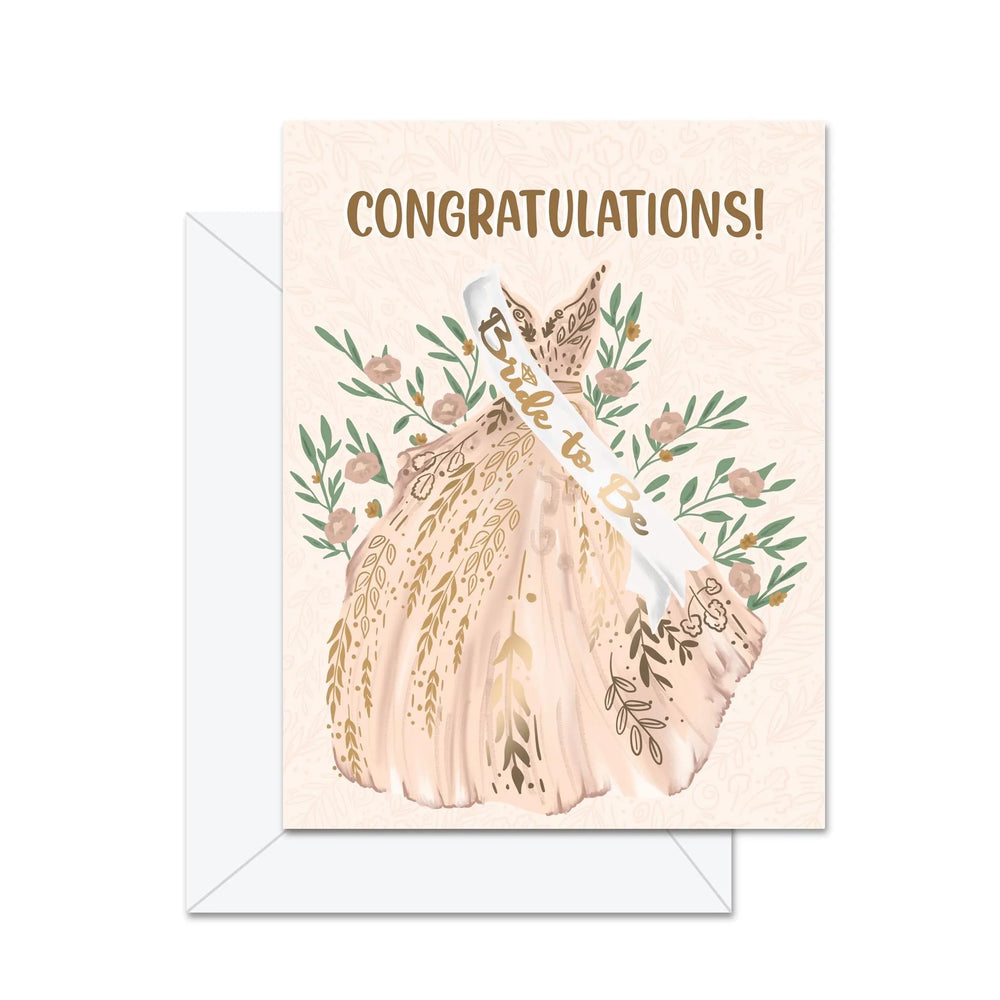 Félicitations! Future Mariée! - Carte de Vœux