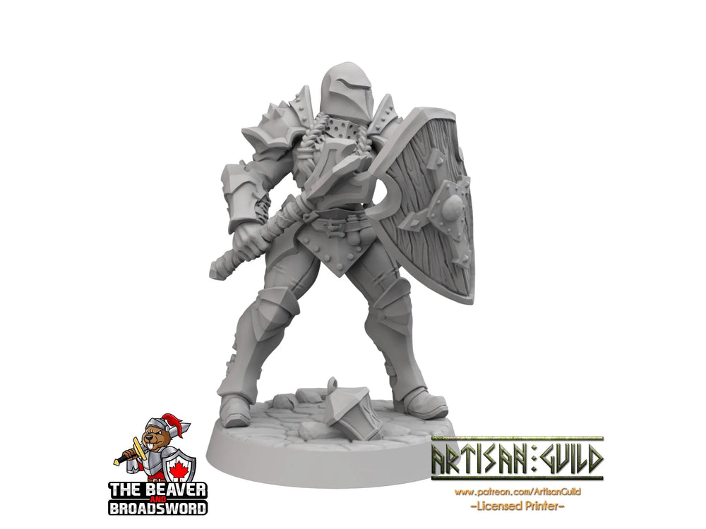 Figurine de guerrière humaine lourdement blindée pour D&D - Artisan Guild | Barbare | Chevalier | Prêtre | Paladin, Pathfinder, TTRPG, Jeux de guerre, Guerrier