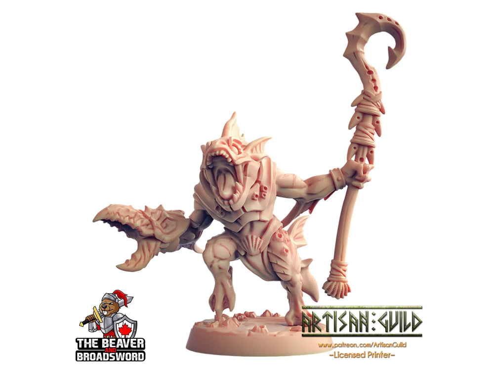 Sahuagin warrior E dnd mini - Artisan Guild | Fish | Fighter | Kuo-toa | Underwater | Pathfinder | Locathah | TTRPG, Wargaming, Monster
