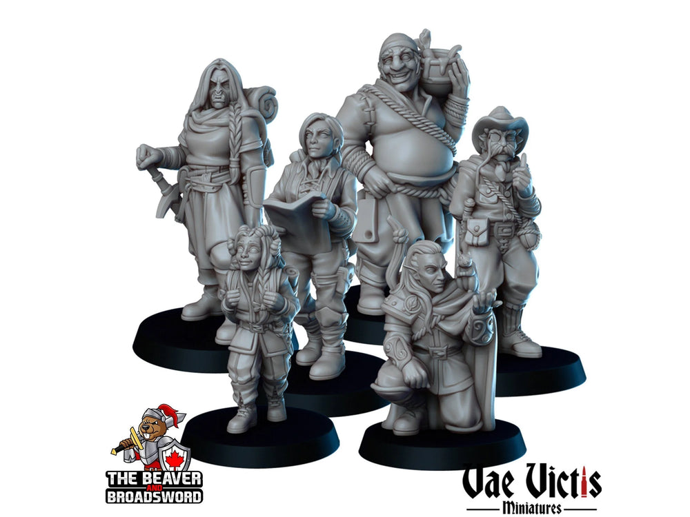 Ensemble Mini Explorateurs - Vae Victis | Elfe | Orc | Humain | Rôdeur | Guerrier | Cuisinier | Cartographe | Aventurier | Jeu de guerre | Pathfinder