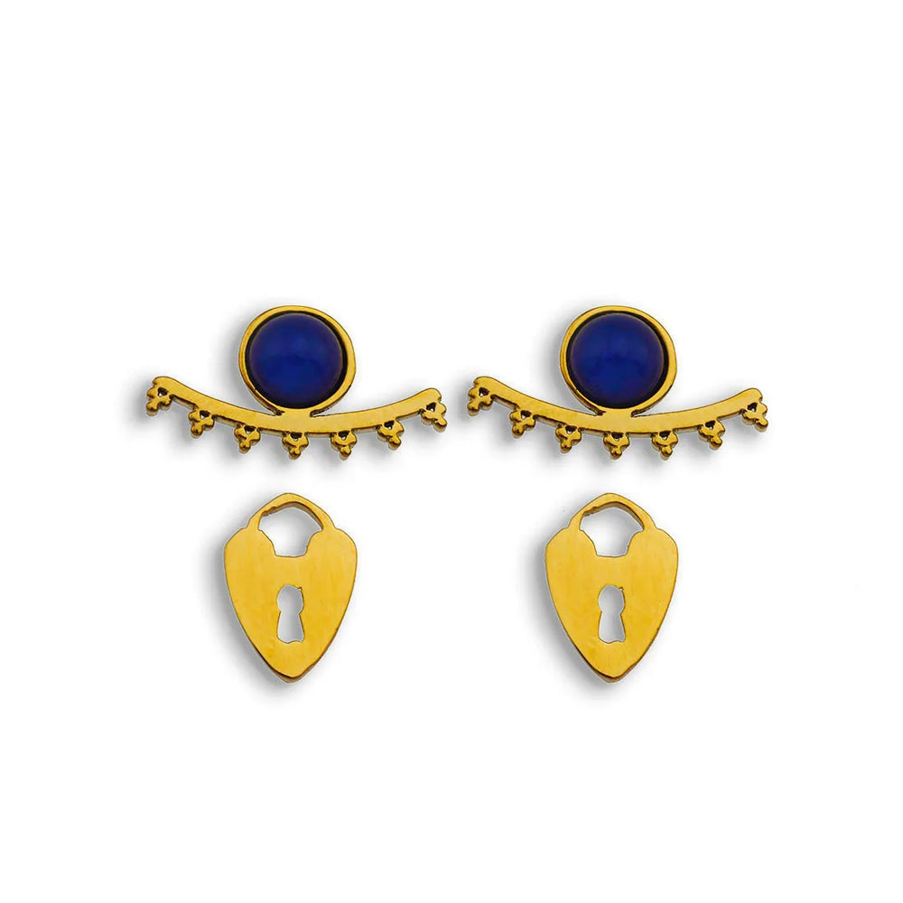 Ensemble de 2 paires de clous d'oreilles LYDIA