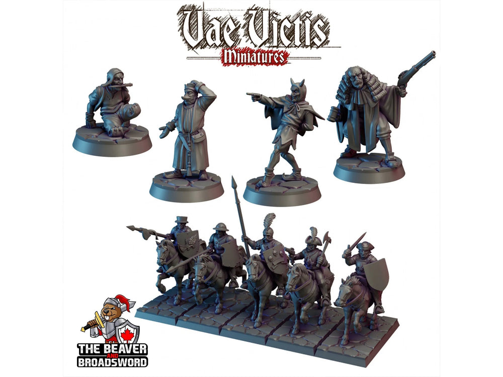 Mini-lot de cavalerie légère - Vae Victis | DnD | Pathfinder, Pack, Humain, Villageois, Monté, Sombre | Gothique | Vétéran | Victorien 28mm 32mm