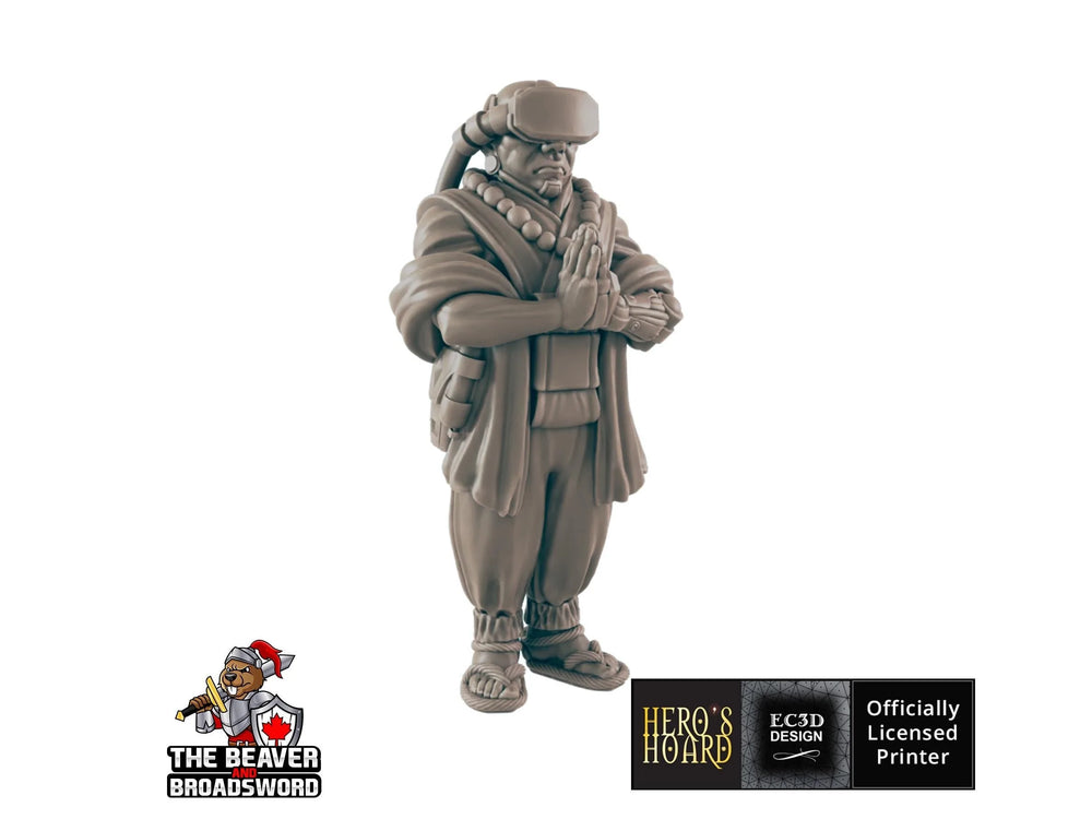 Cyber Monk mini - EC3D | Legion | Cyberpunk | Starfinder | Scifi | Futuriste | Cybernétique | Homme | VR | Sci-Fi | 28mm | 32mm | Infinity