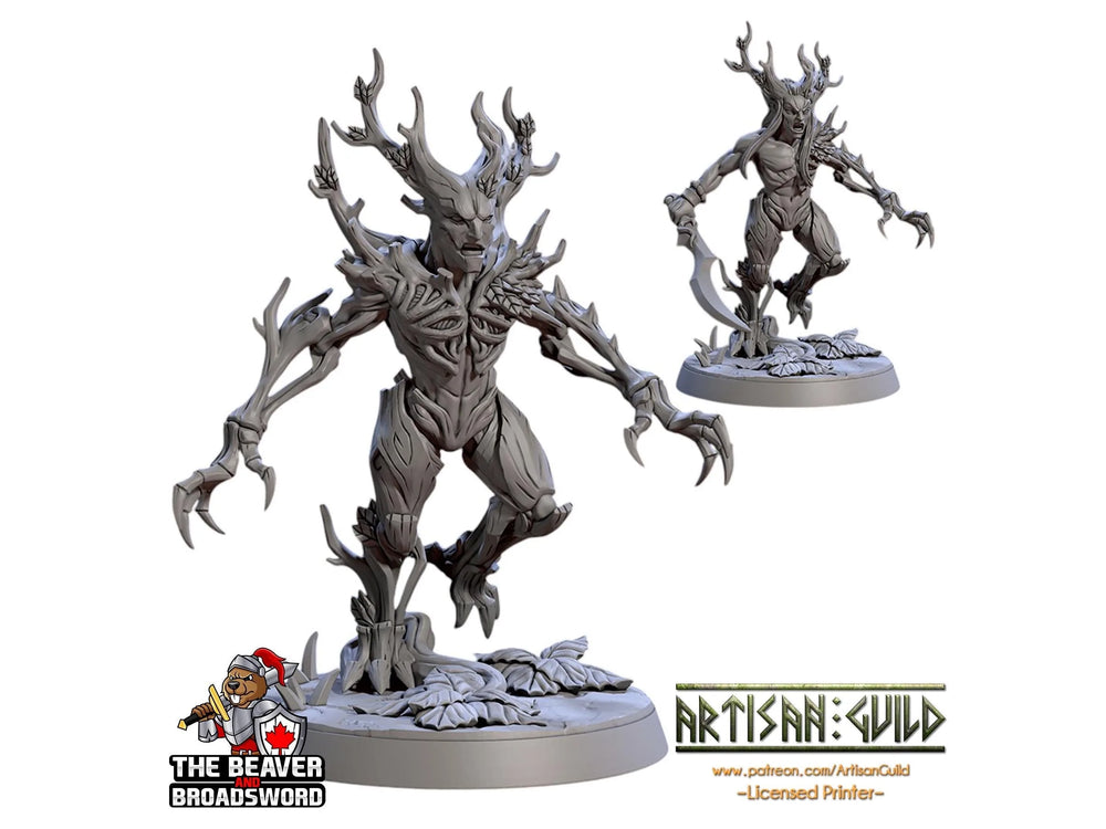 Barkwraith Spriggan E, Guerrier, Monstre, Fée, Dryade, DnD, Elfe - Miniature de haute qualité imprimée en résine 28mm 32mm pour jeux de table, Figurine résistante