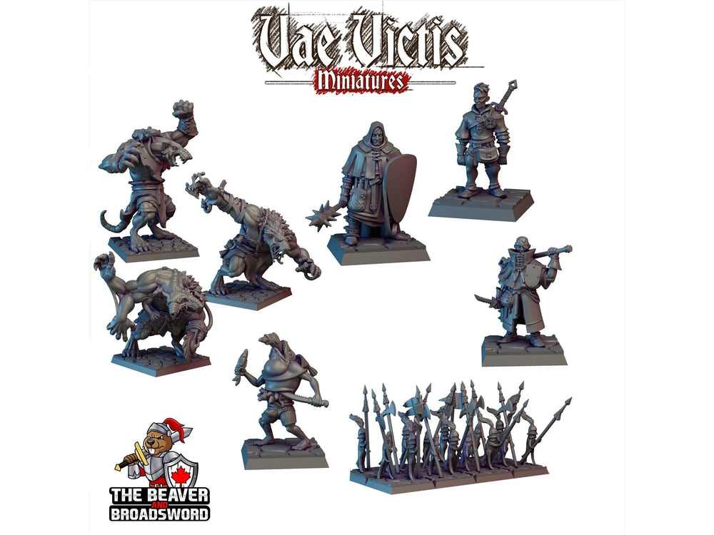 Rat Giants Complete mini set- Monster, Mutant - DnD, Fantasy, High Quality Resin Printed 28mm 32mm Tabletop Miniatures Tough Figurine