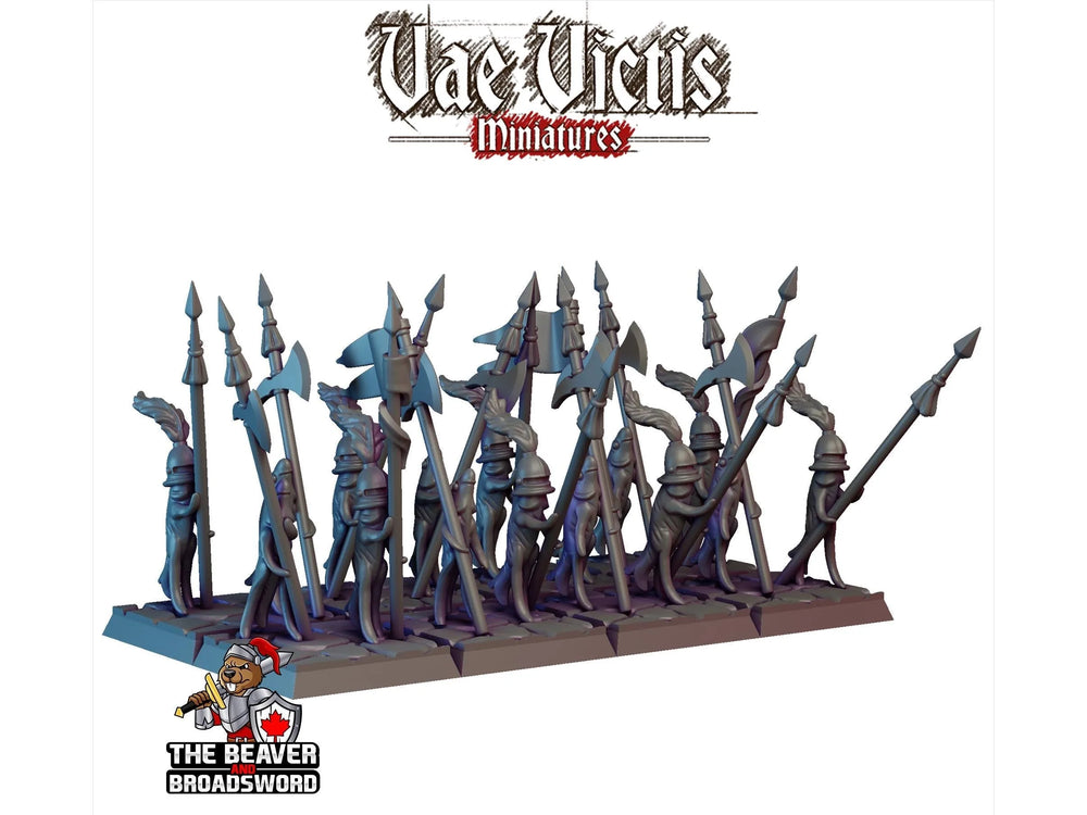 Ensemble mini Pike pour hommes - Monstre, Mutant - DnD, Fantaisie, Médiéval, Figurines de table en résine de haute qualité imprimées à l'échelle 28mm 32mm
