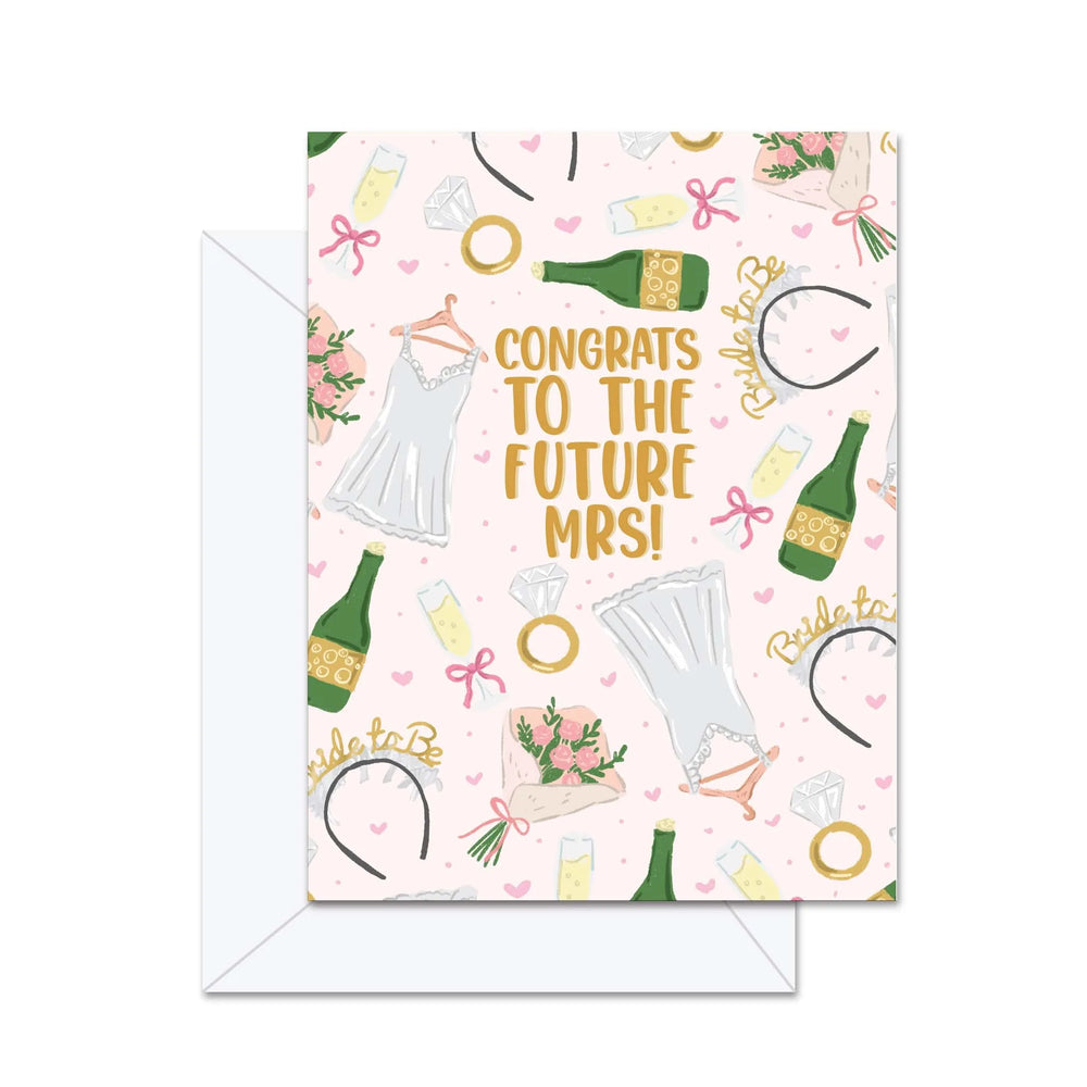 Félicitations à la future Mme! - Carte de vœux